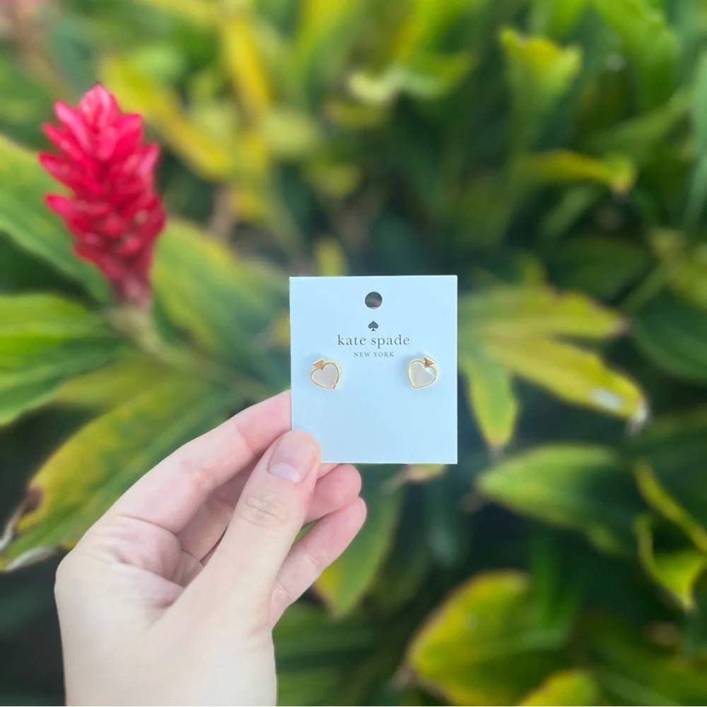 NWT Kate Spade Signature Spade Earrings • Cream Multi